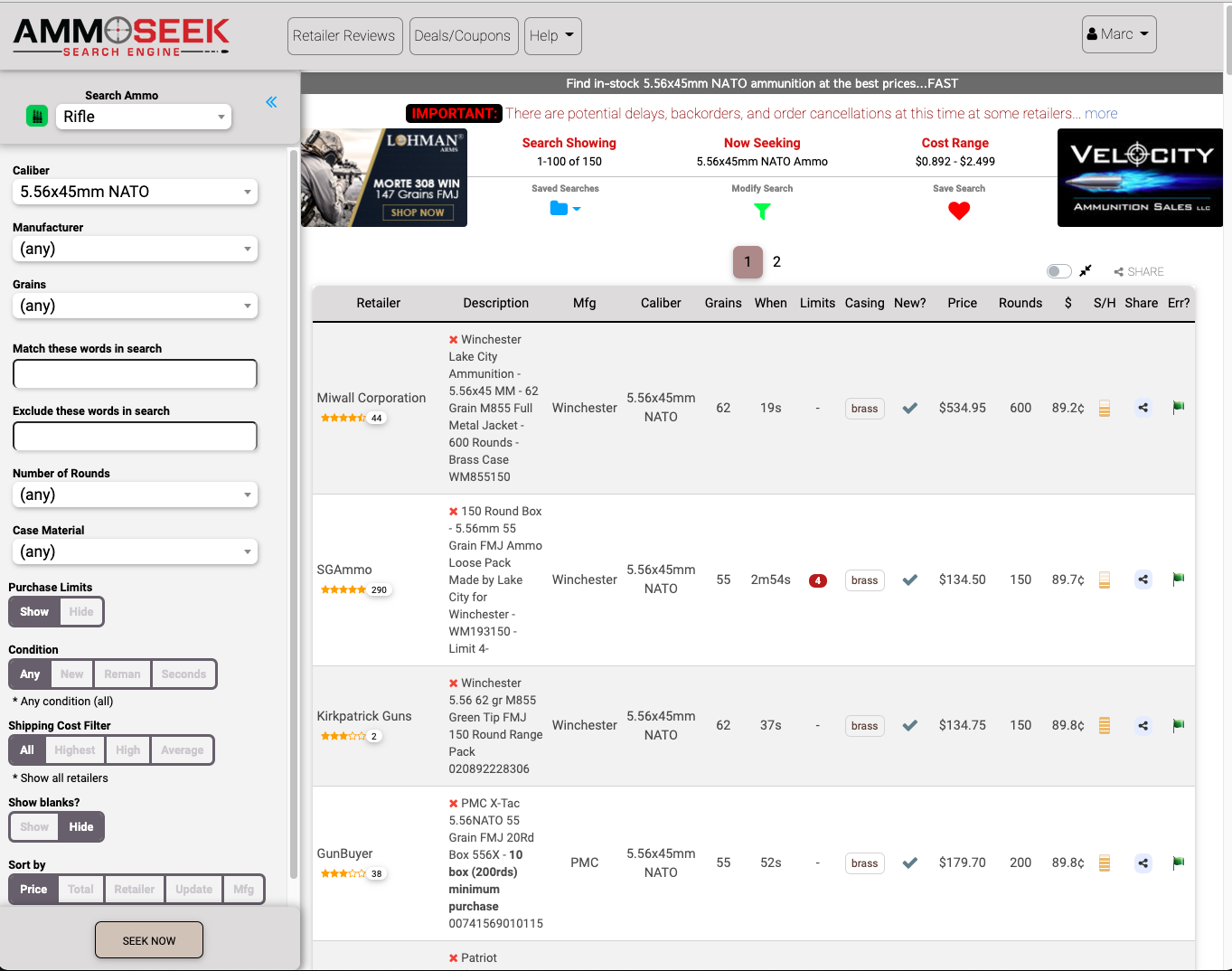 Desktop Wide Results