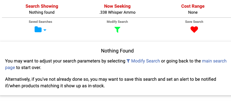 Nothing Found Results