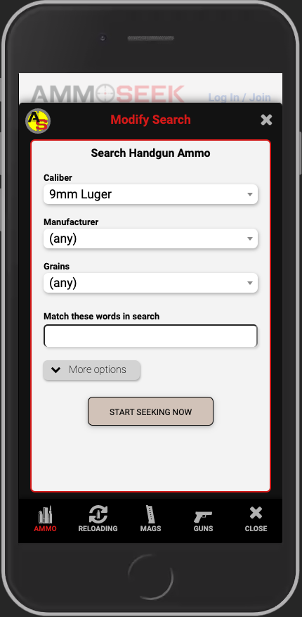 Mobile Modify Open Results